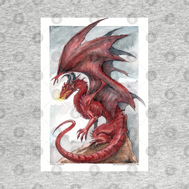 Red Dragon - watercolours by drakhenliche